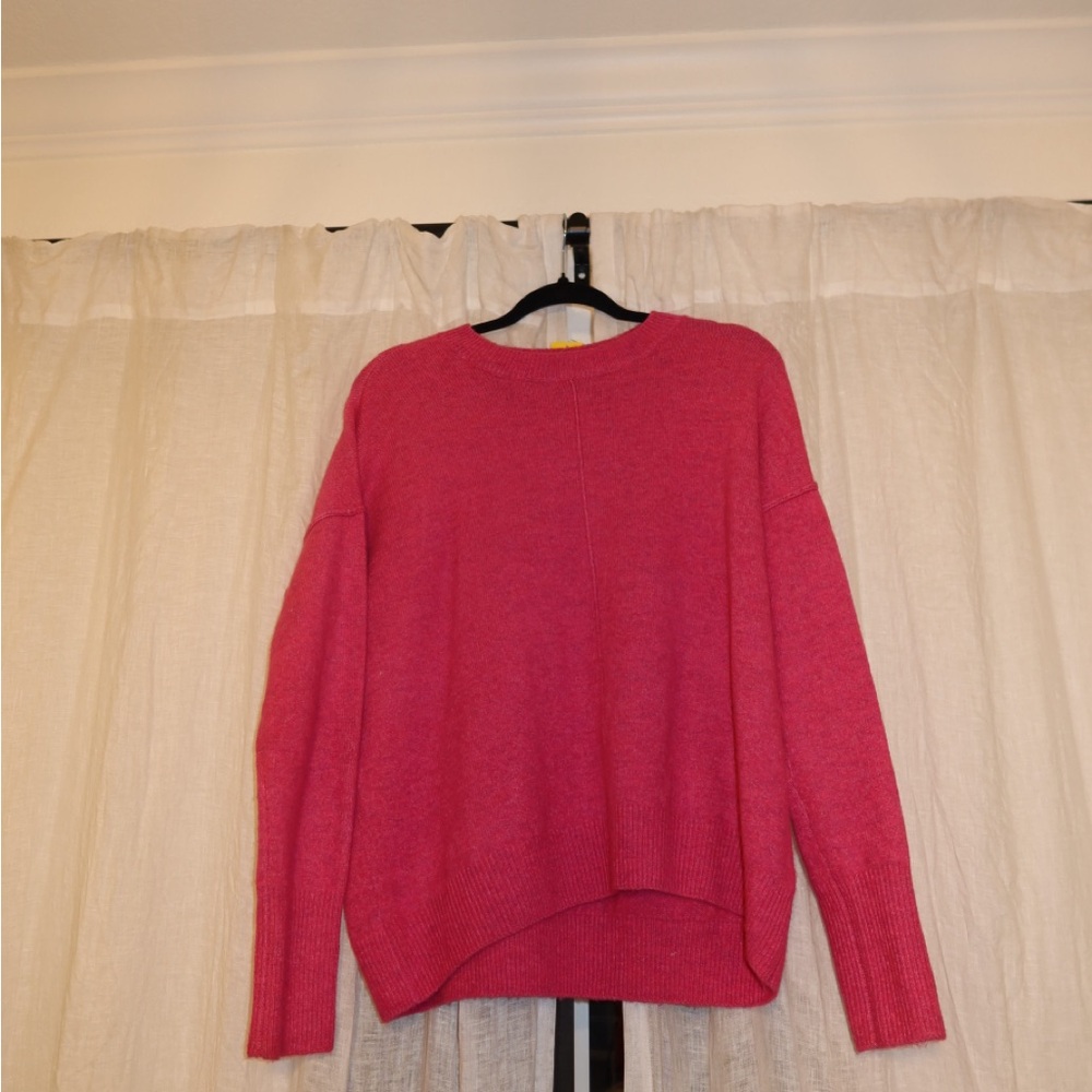 Cashmere Fuchsia Crew Neck Sweater